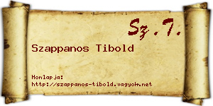 Szappanos Tibold névjegykártya